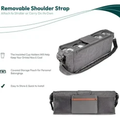 WonderFold Wagon Stroller Wonderfold - Console dos pais com 4 porta-copos isolados, preto Outlet