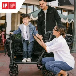 WonderFold Wagon Stroller WonderFold - L4 Quad Stroller Wagon (4 Seater) Black New