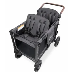 WonderFold Wagon Stroller Wonderfold - W4 Luxe Pro Quad Stroller For 4 Kids, Charcoal Gray Fashion