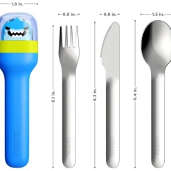 Zoku - Kids Pocket Utensil Set, Shark Hot