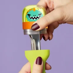 Zoku - Kids Pocket Utensil Set, Green Dino Fashion