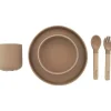 Zoli - Conjunto de louças infantis de silicone 5Pk, Latte Tan Fashion