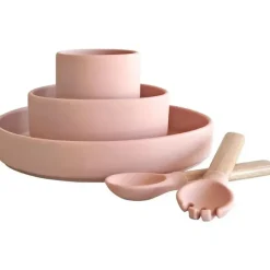 Zoli - conjunto de louças infantis de silicone 5Pk, rosa rosa Discount