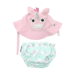 Zoocchini - Conjunto de fraldas de banho e chapéu de sol, Allie, o alicórnio Outlet