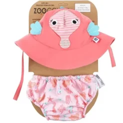 Zoocchini - Conjunto de fraldas de natação e chapéu de sol, Sally, o cavalo-marinho Discount