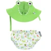 Zoocchini - conjunto de fraldas de banho e chapéu de sol, Aidan The Alligator Sale
