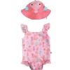 Zoocchini - conjunto de maiô e chapéu de sol com babados para bebê 2 unidades, cavalo marinho Sale