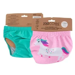 Zoocchini - Fralda de malha para natação, conjunto de 2 peças, unicórnio, 6-12 meses Best