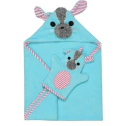 Zoocchini - Luva de banho Baby Snow Terry, Yorkie 0/18M Clearance