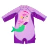 Zoocchini - Terno de surf de uma peça para bebê menina, sereia Fashion