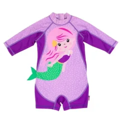 Zoocchini - Terno de surf de uma peça para bebê menina, sereia Fashion